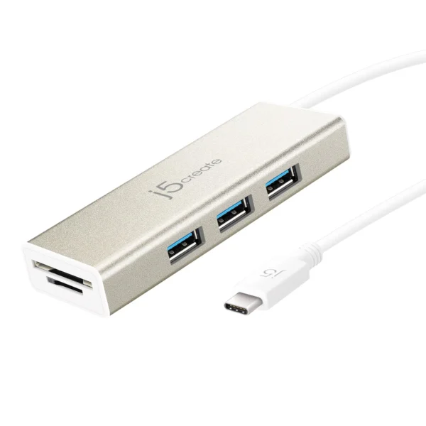 j5 Create USB-C™ 3.1 3-Port HUB with SD™/microSD™ Card Reader
