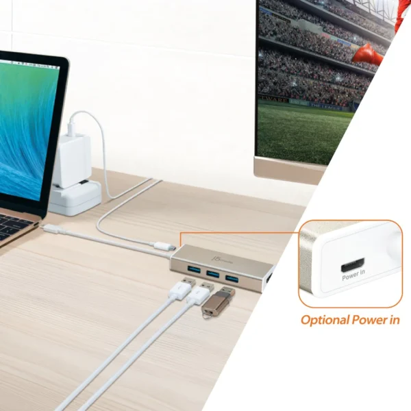 j5 Create USB-C™ 3.1 3-Port HUB with SD™/microSD™ Card Reader - Image 8