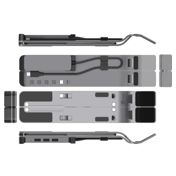 j5 Create JTS223 Laptop Stand with USB™ 4-Port Hub - Image 3